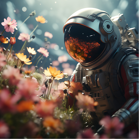 Astronauta no jardim